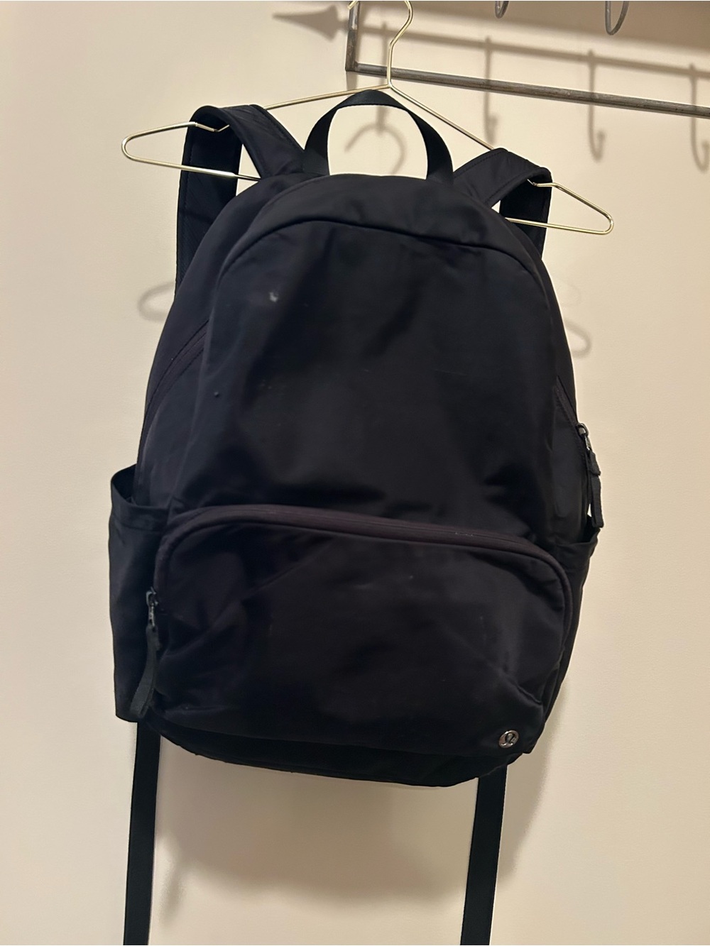 lululemon athletica Black Everyday Backpack with Front Pocket- lots of wear